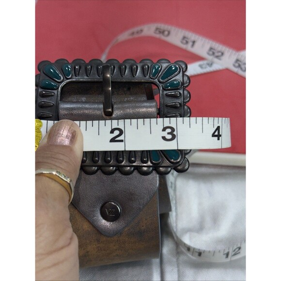 (H) Velez women's brown bohemian leather hippie belt, size S. - Picture 7 of 16